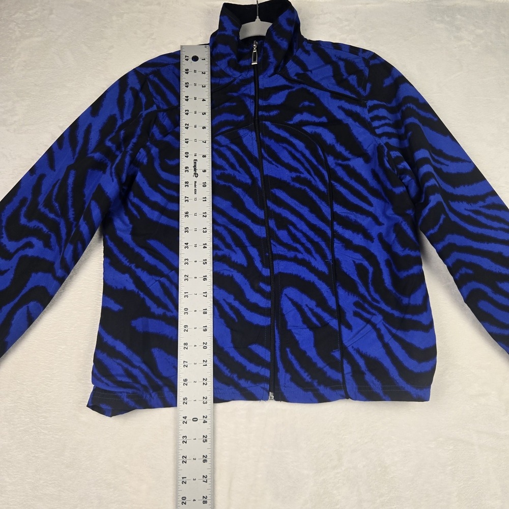 Activology Blue and Black‎ Zebra Print Jacket Size Small Zipper - Picture 5 of 10